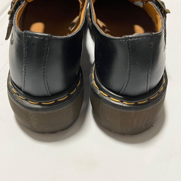 VINTAGE Dr. Martens Black Leather Mary Jane Shoes double Buckle Strap Y2K - Picture 6 of 10